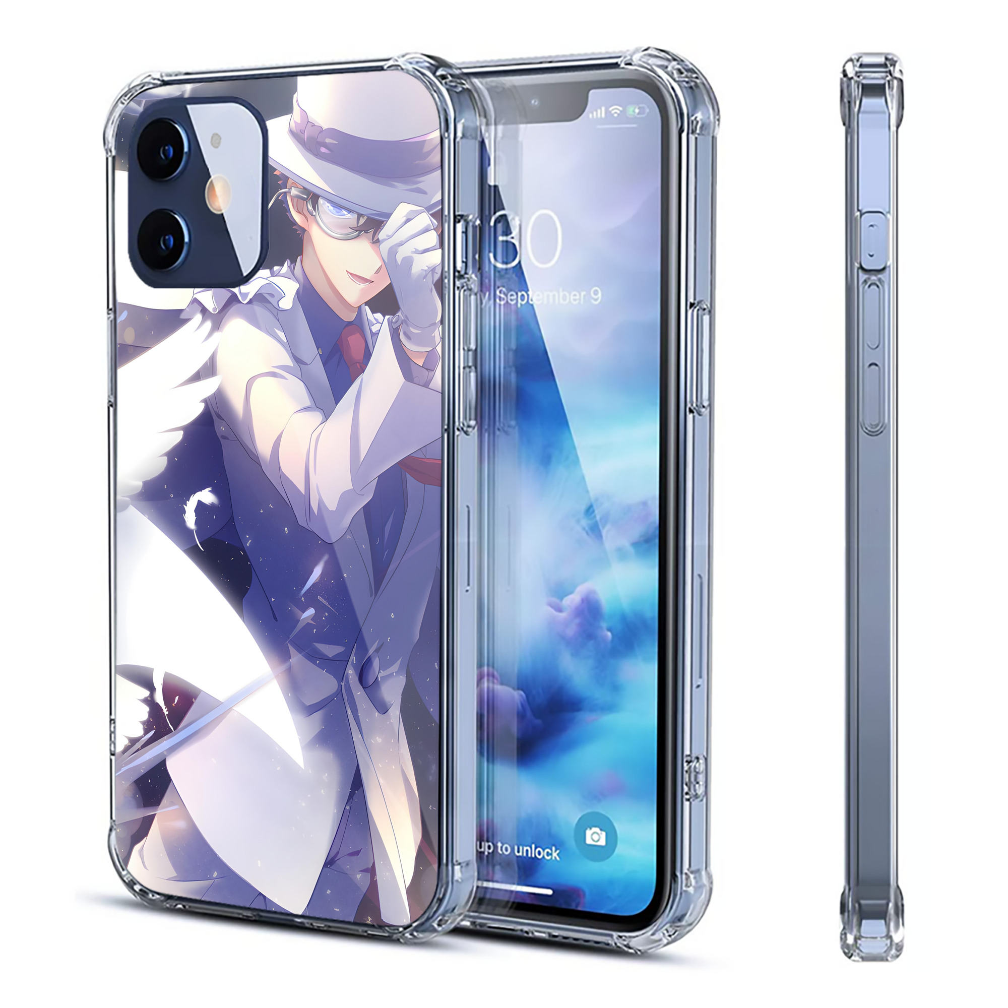 （画像用） 名探偵コナン Detective Conan 【iPhone 12シリーズ対応】透明スマホケース（クリアソフトケース）